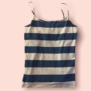 NWT Really Cute Joe Tank Top with Built in bra. Light blue and white stripes!